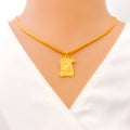 F 22k Gold Letter Pendant