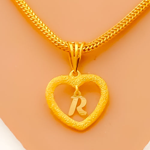 R 22k Gold Letter Pendant