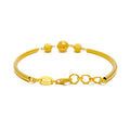 Delicate Dressy Mesh Orb 22k Gold Bangle Bracelet 