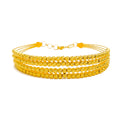 Dazzling Bold Radiant Orb 22k Gold Bangle Bracelet 