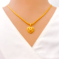 M 22k Gold Letter Pendant