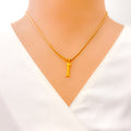 I 22k Gold Letter Pendant