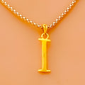 I 22k Gold Letter Pendant