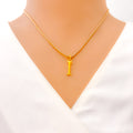 I 22k Gold Letter Pendant