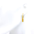 Alternating Radiant Orb 22k Gold Bali Earrings 