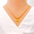 D 22k Gold Letter Pendant