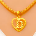 D 22k Gold Letter Pendant