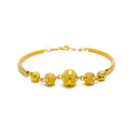 Evergreen Posh 22k Gold Orb Flexi Bangle Bracelet 