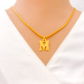 M 22k Gold Letter Pendant