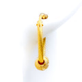 Iconic Triple Bead 22k Gold Bali Earrings 