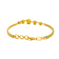 Evergreen Posh 22k Gold Orb Flexi Bangle Bracelet 