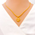 P 22k Gold Letter Pendant