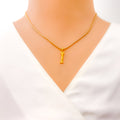 I 22k Gold Letter Pendant