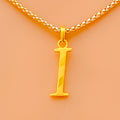 I 22k Gold Letter Pendant