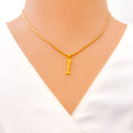 I 22k Gold Letter Pendant