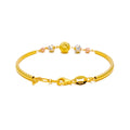 Opulent Trendy 22k Gold Orb Flexi Bangle Bracelet
