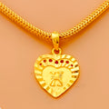 H 22k Gold Letter Pendant