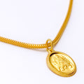 Majestic Reversible 22k Gold Durga Ma & OM Pendant 