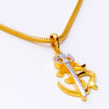 Special Dual Finish 22k Gold OM Pendant