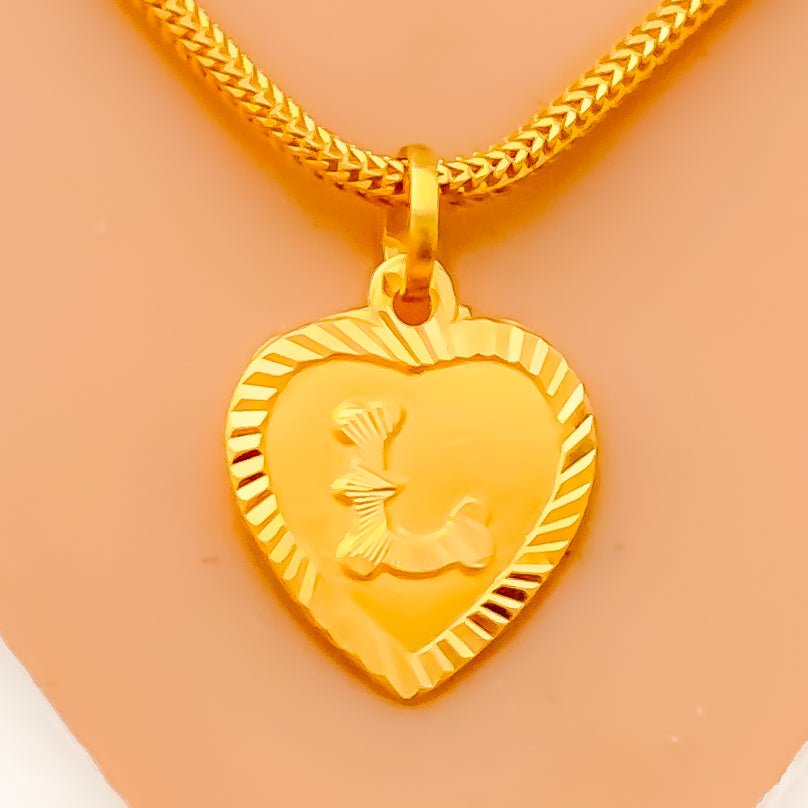 L 22k Gold Letter Pendant – Andaaz Jewelers