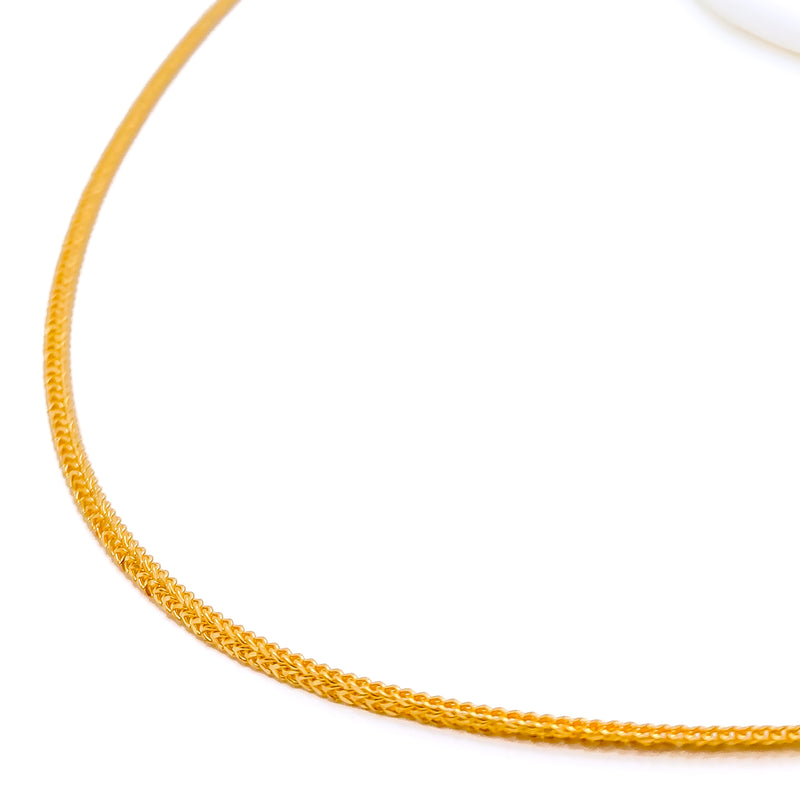 Intricate Fancy Fox 22K Gold Chain