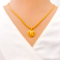 N 22k Gold Letter Pendant