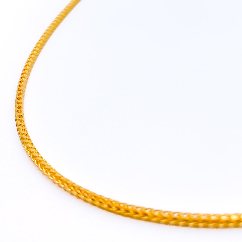 Fancy Rounded Fox 22K Gold Chain 