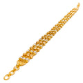 Shiny Sand Finished 22k Gold Pearl Bracelet