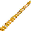 Dotted Dual Lined 22k Gold Pearl Bracelet
