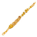 Majestic Multi-Chain 22k Gold Pearl Bracelet