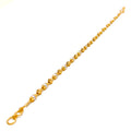 Trendy Sleek Alternating 22k Gold Pearl Bracelet