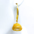 Stately Chandelier 22k Gold Jhumki Earrings 