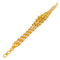Shimmery Disco Orb 22k Gold Pearl Bracelet