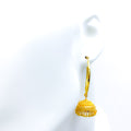 Stately Chandelier 22k Gold Jhumki Earrings 