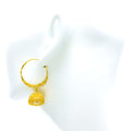Stately Chandelier 22k Gold Jhumki Earrings 