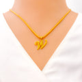 W 22k Gold Letter Pendant