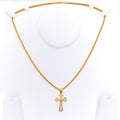 Fascinating Filigree 22k Gold Cross Pendant 