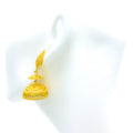 Palatial Paisley Accented 22k Gold Jhumki Earrings 