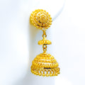Beautiful Blooming 22k Gold Jhumki Earrings 