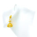 Beautiful Blooming 22k Gold Jhumki Earrings 