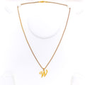 W 22k Gold Letter Pendant