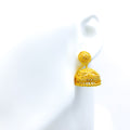 Majestic Multi-Bead 22k Gold Jhumki Earrings