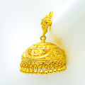 Majestic Multi-Bead 22k Gold Jhumki Earrings