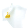 Majestic Multi-Bead 22k Gold Jhumki Earrings