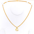 G 22k Gold Letter Pendant