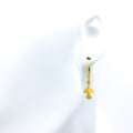 Charming Dangling Flower 22k Gold Jhumki Earrings 