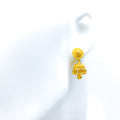 Engraved Evergreen 22k Gold Jhumki Earrings