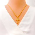 Fascinating Filigree 22k Gold Cross Pendant 