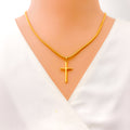 Posh Timeless 22k Gold Cross Pendant 