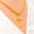 Posh Timeless 22k Gold Cross Pendant 